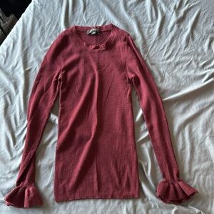 Ann Taylor Long Sleeve in Maroon